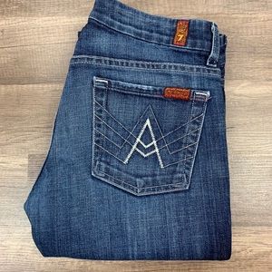 7FAMK Women’s A Pocket Medium Wash Jeans Size 27
